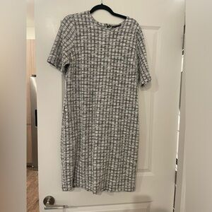 Banana Republic Size 18 Black and White Tweed Work Dress
